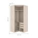 Guarda-Roupa Modulado com Espelho Milão III 2 PT 3 GV Marrom e Bege