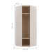 Guarda-Roupa Modulado com Espelho Reflecta Elite II 1 Porta Vanilla