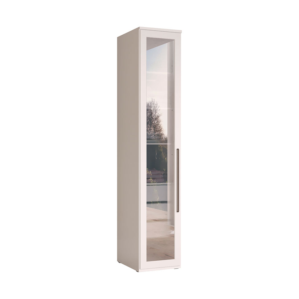 Guarda-Roupa Modulado com Espelho Reflecta Elite III 1 Porta 3 Gavetas Branco