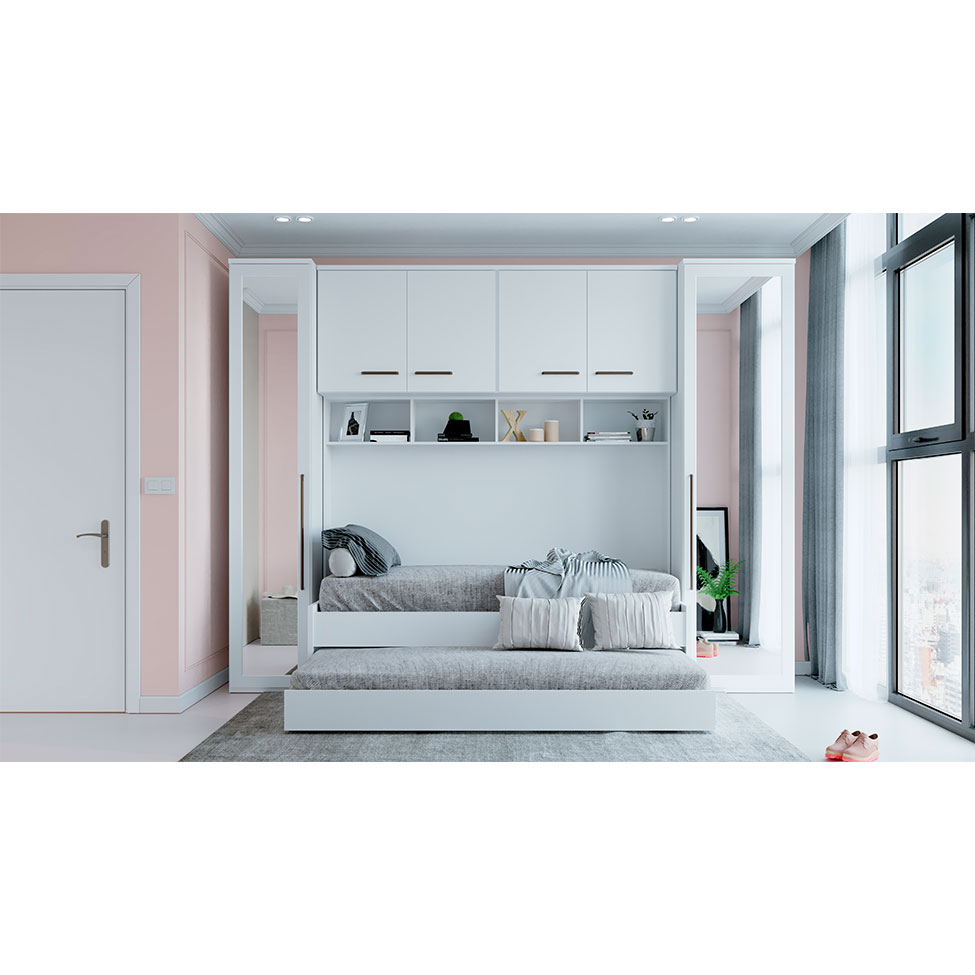 Guarda-Roupa Modulado com Espelho Reflecta Elite III 1 Porta 3 Gavetas Branco