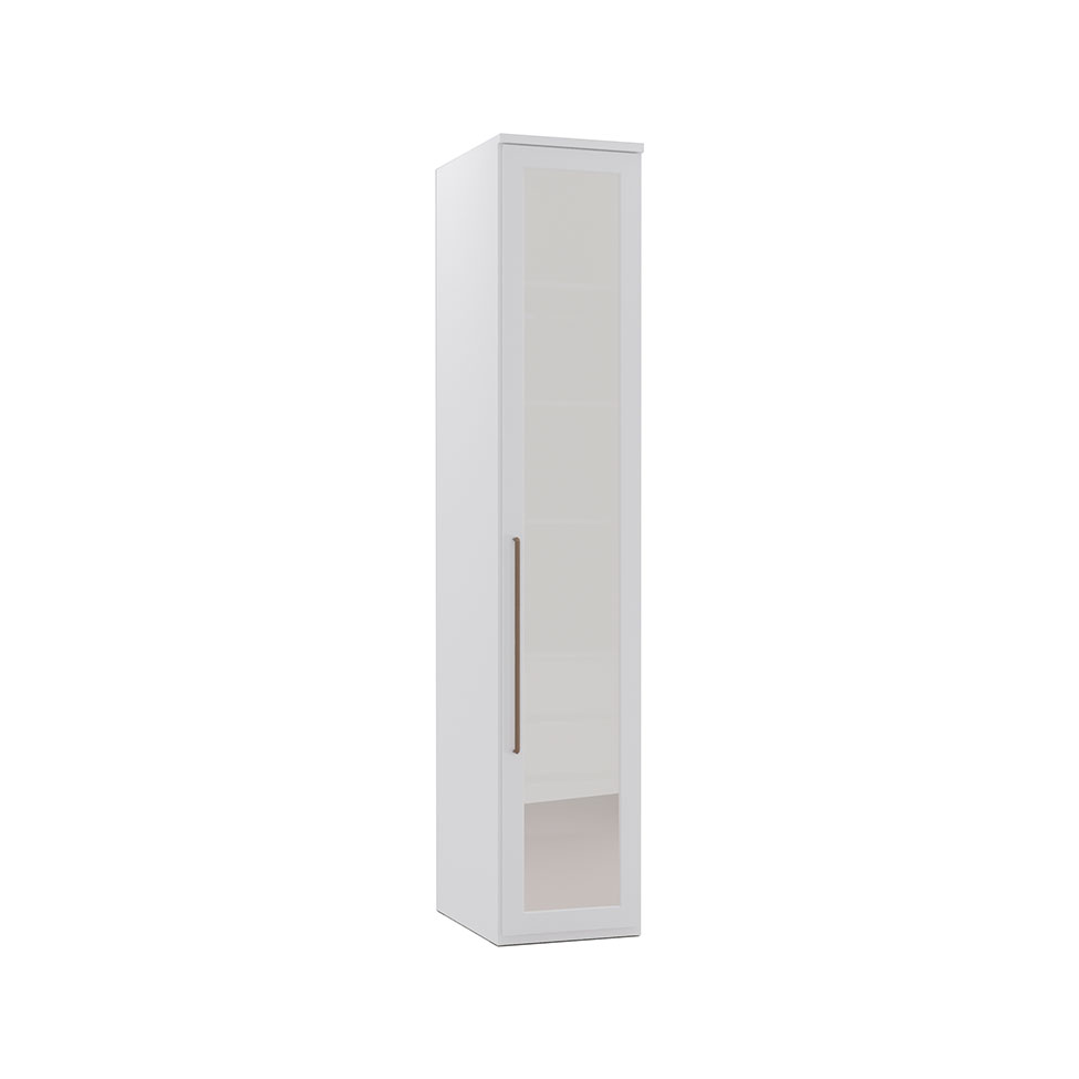 Guarda-Roupa Modulado com Espelho Reflecta Elite III 1 Porta 3 Gavetas Branco
