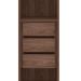 Guarda-Roupa Modulado com Espelho Reflecta Elite III 1 Porta 3 Gavetas Capuccino