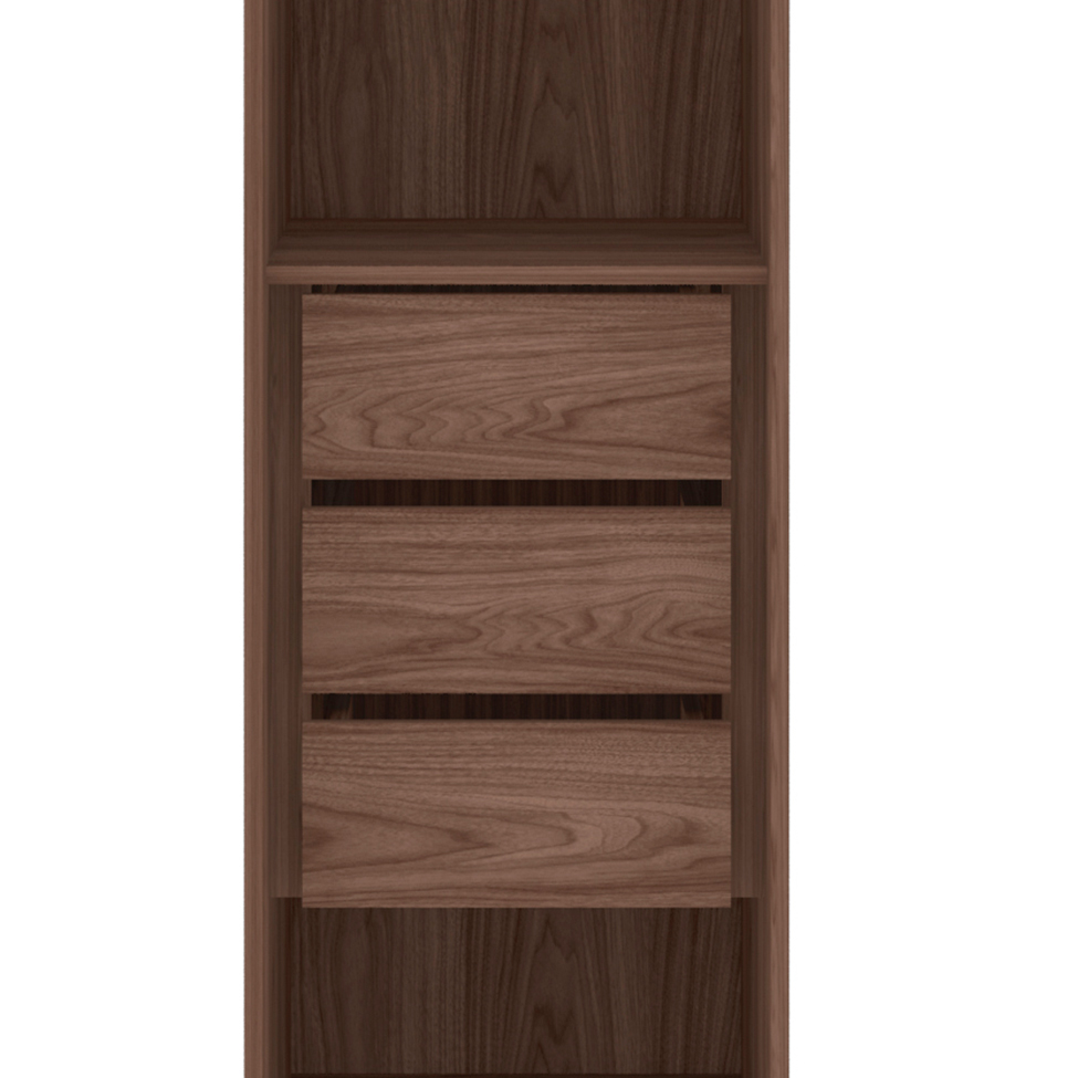 Guarda-Roupa Modulado com Espelho Reflecta Elite III 1 Porta 3 Gavetas Capuccino