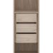 Guarda-Roupa Modulado com Espelho Reflecta Elite III 1 Porta 3 Gavetas Vanilla