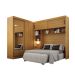 Guarda-Roupa Modulado com Espelho Sparta New 4 Portas 7 Gavetas Cinamomo