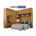 Guarda-Roupa Modulado com Espelho Sparta New 4 Portas 7 Gavetas Cinamomo