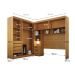 Guarda-Roupa Modulado com Espelho Sparta New Flex 4 Portas 7 Gavetas Cinamomo e Off White