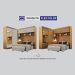 Guarda-Roupa Modulado com Espelho Sparta New Flex 4 Portas 7 Gavetas Cinamomo e Off White