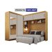 Guarda-Roupa Modulado com Espelho Sparta New Flex 4 Portas 7 Gavetas Cinamomo e Off White