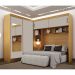 Guarda-Roupa Modulado com Espelho Sparta New Flex 4 Portas 7 Gavetas Cinamomo e Off White