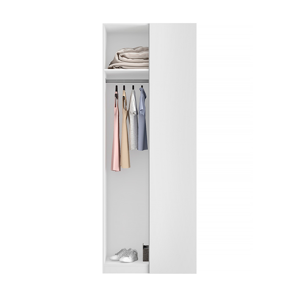 Guarda-Roupa Modulado de Canto Altezza Clean 1 Porta Branco 101 cm