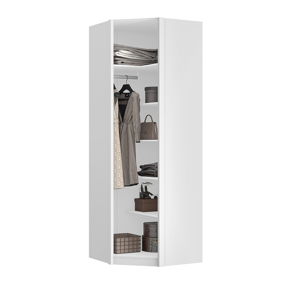Guarda-Roupa Modulado de Canto Altezza Clean 1 Porta Branco 86 cm
