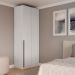 Guarda-Roupa Modulado de Canto Altezza Trend 1 Porta Branco 101 cm