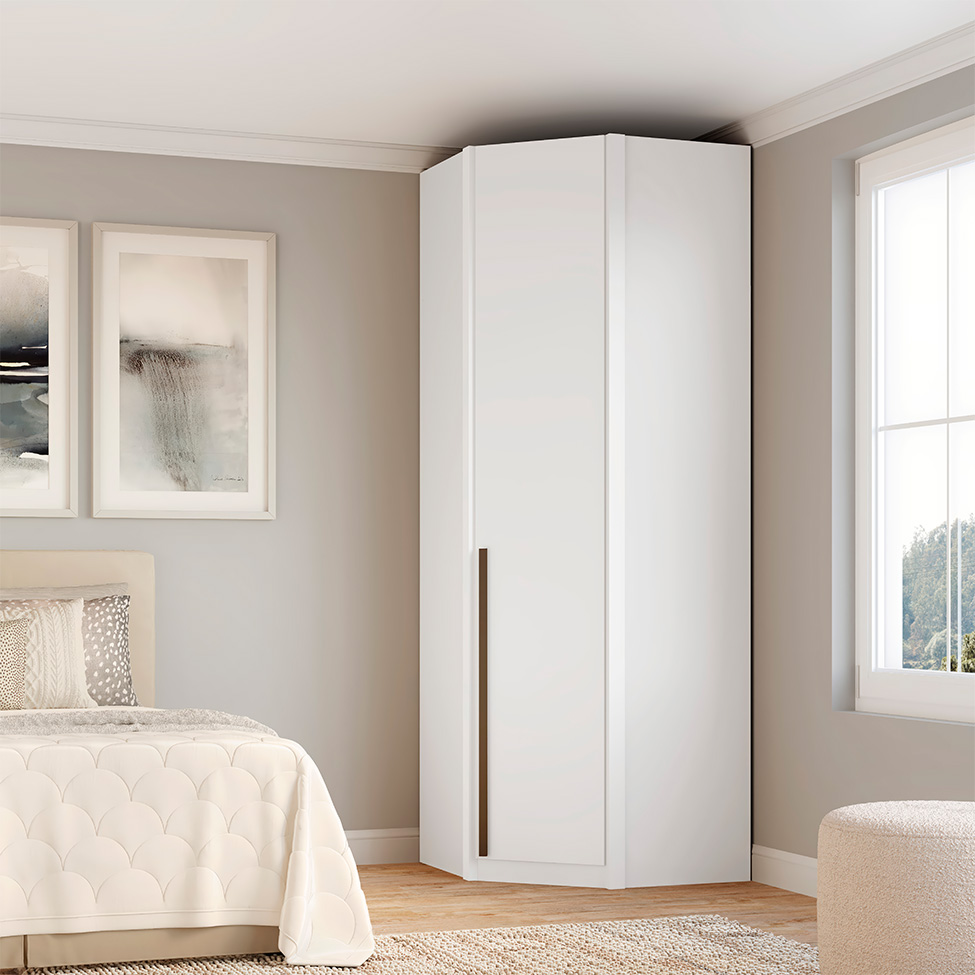 Guarda-Roupa Modulado de Canto Altezza Trend 1 Porta Branco 86 cm