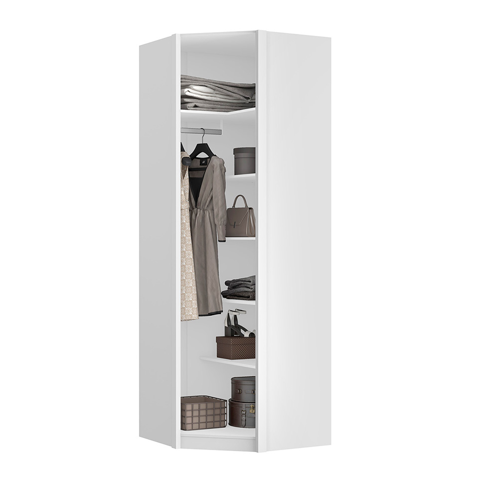 Guarda-Roupa Modulado de Canto Altezza Trend 1 Porta Branco 86 cm