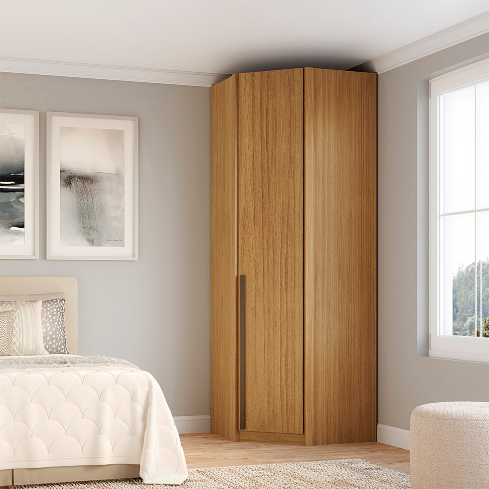 Guarda-Roupa Modulado de Canto Altezza Trend 1 Porta Freijó 85 cm