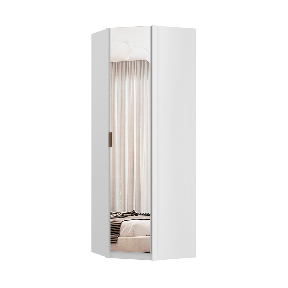 Guarda-Roupa Modulado de Canto com Espelho Altezza 1 Porta Branco