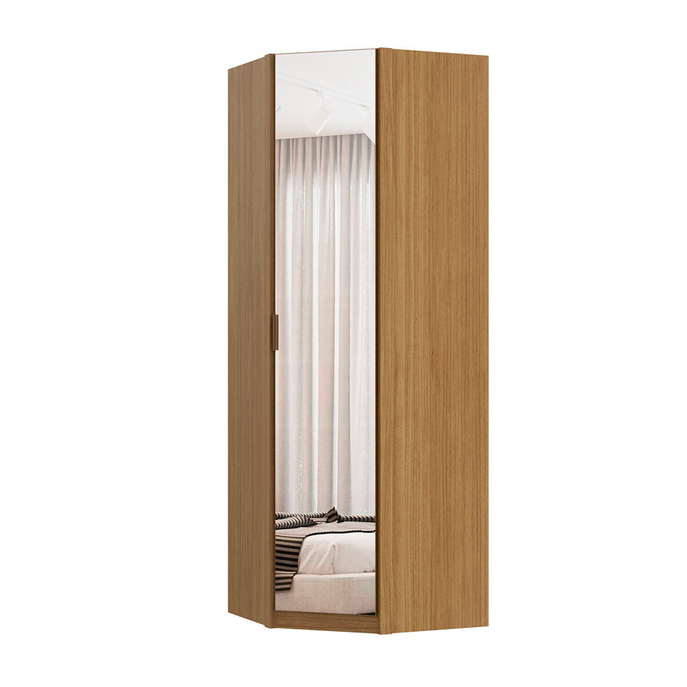 Guarda-Roupa Modulado de Canto com Espelho Altezza Trend 1 Porta Freijó 85 cm
