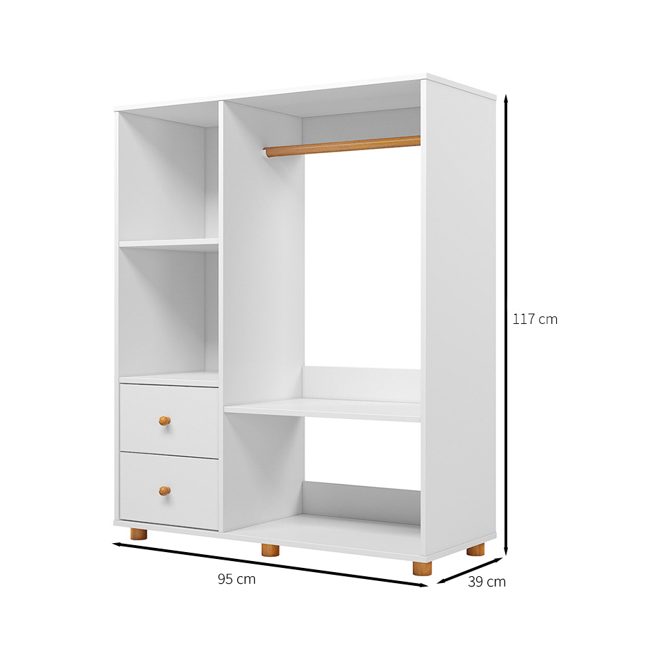 Guarda-Roupa Montessoriano Ciranda 2 Gavetas Branco