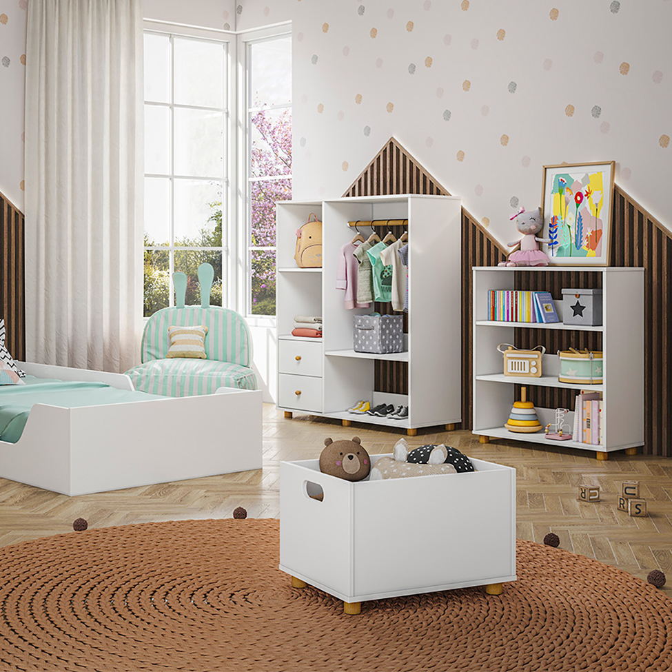 Guarda-Roupa Montessoriano Ciranda 2 Gavetas Branco