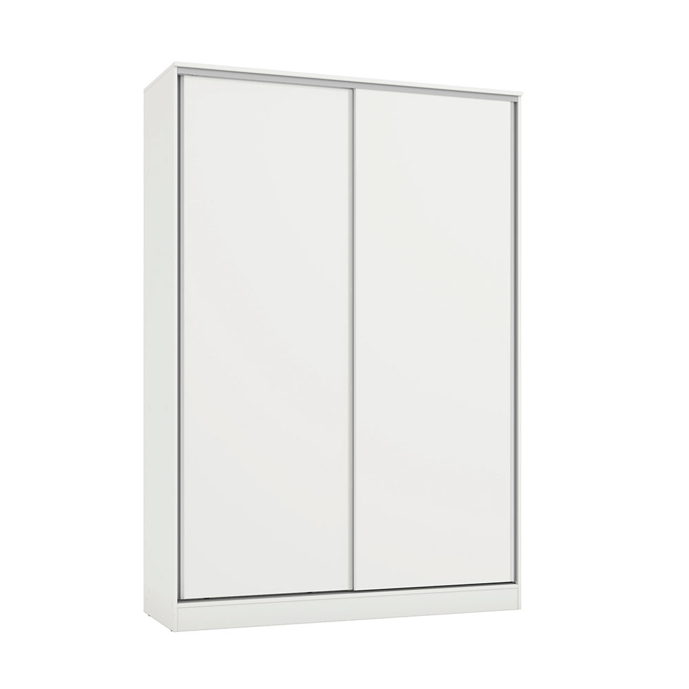 Guarda-Roupa Solteiro Adrina 2 Portas 2 Gavetas Branco