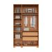 Guarda-Roupa Solteiro Afrodite 100% MDF 3 Portas 2 Gavetas Off White e Freijó