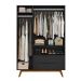 Guarda-Roupa Solteiro Alpi 3 PT 2 GV Preto