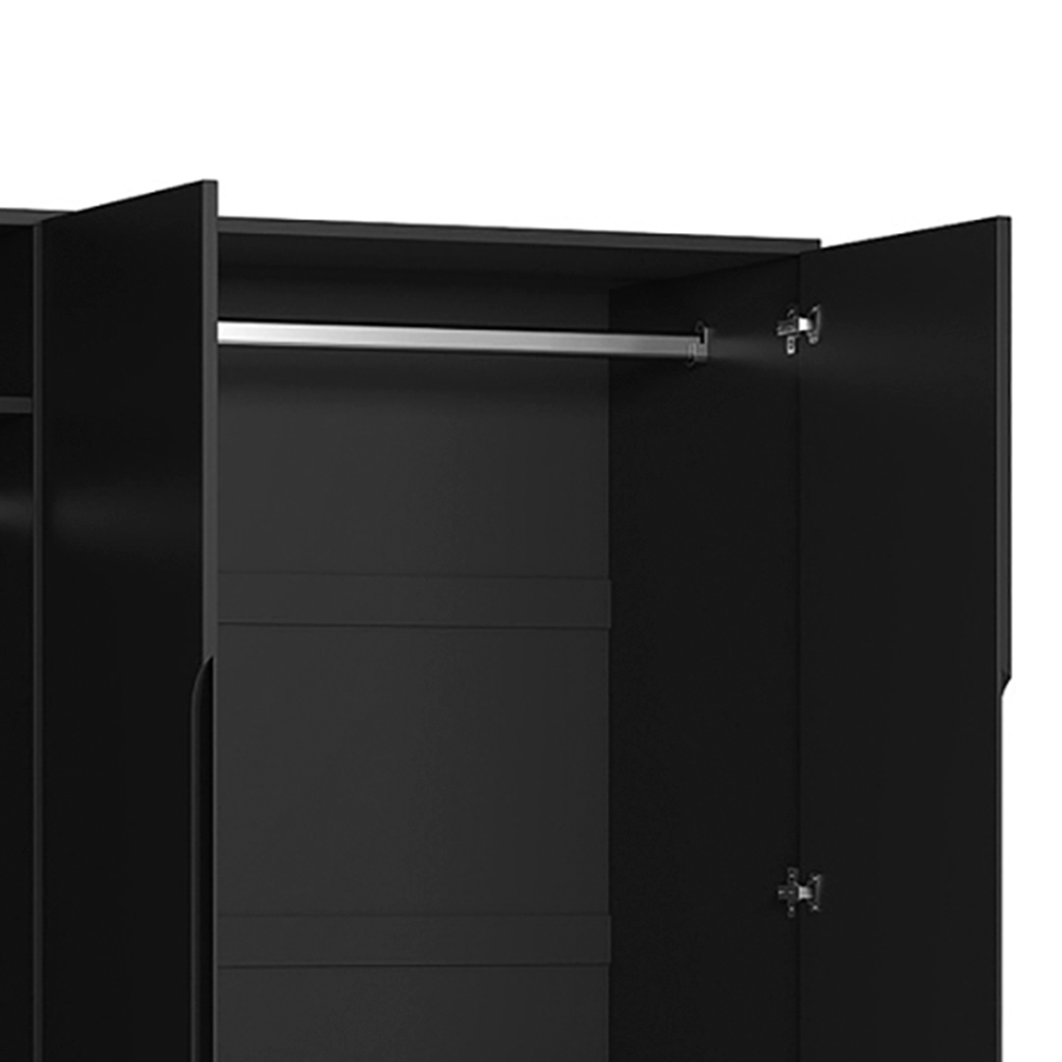 Guarda-Roupa Solteiro Alpi 3 PT 2 GV Preto