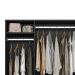 Guarda-Roupa Solteiro Alpi 3 Portas 2 Gavetas Preto