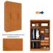 Guarda-Roupa Solteiro Amsterdam I 4 Portas 2 Gavetas Cinamomo