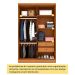 Guarda-Roupa Solteiro Amsterdam I 4 Portas 2 Gavetas Cinamomo