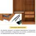 Guarda-Roupa Solteiro Amsterdam I 4 Portas 2 Gavetas Cinamomo