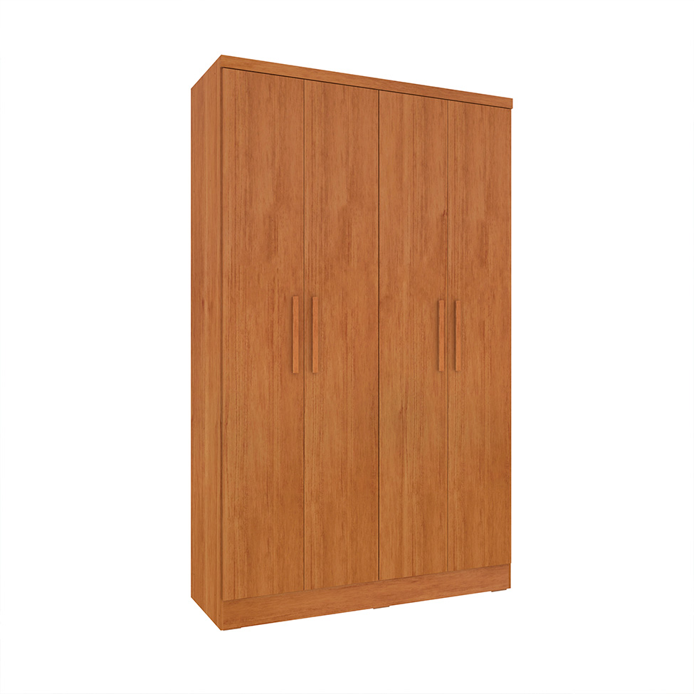 Guarda-Roupa Solteiro Amsterdam I 4 Portas 2 Gavetas Cinamomo