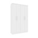 Guarda-Roupa Solteiro Amsterdam I 4 Portas 2 Gavetas Neve