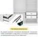 Guarda-Roupa Solteiro Amsterdam I 4 Portas 2 Gavetas Neve