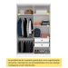 Guarda-Roupa Solteiro Amsterdam I 4 Portas 2 Gavetas Neve