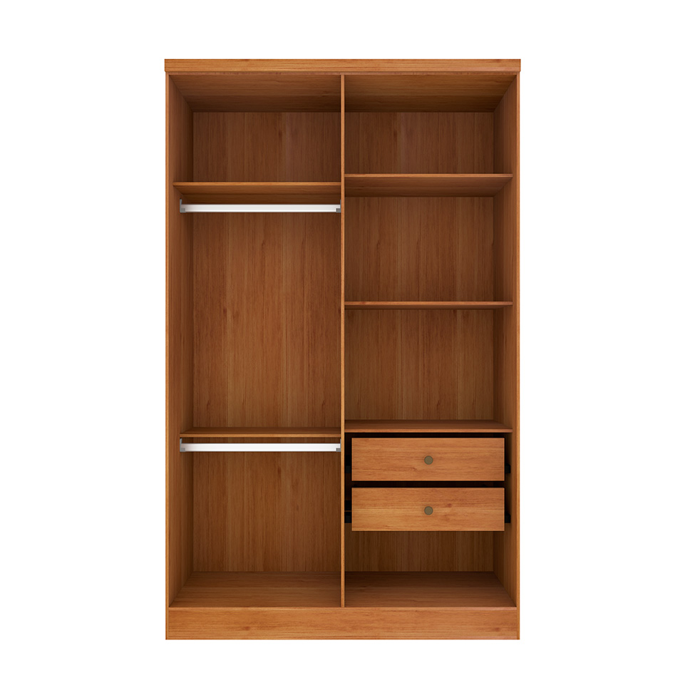 Guarda-Roupa Solteiro Amsterdam II 4 Portas 2 Gavetas Cinamomo