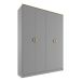 Guarda-Roupa Solteiro Asti 100% MDF 4 Portas 2 Gavetas Bege
