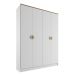 Guarda-Roupa Solteiro Asti 100% MDF 4 Portas 2 Gavetas Branco