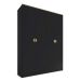 Guarda-Roupa Solteiro Asti 100% MDF 4 Portas 2 Gavetas Preto