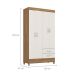 Guarda-Roupa Solteiro Astro 4 Portas 2 Gavetas Amêndola e Off White