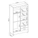 Guarda-Roupa Solteiro Astro 4 Portas 2 Gavetas Amêndola e Off White