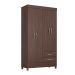Guarda-Roupa Solteiro Astro 4 Portas 2 Gavetas Café Touch