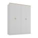 Guarda-Roupa Solteiro Brescia 4 Portas 2 Gavetas Branco
