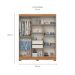 Guarda-Roupa Solteiro Briz 6 Portas 2 Gavetas Nature e Off White