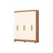Guarda-Roupa Solteiro Briz 6 Portas 2 Gavetas Nature e Off White