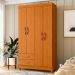 Guarda-Roupa Solteiro Âmbar 4 Portas 2 Gavetas Cinamomo