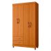 Guarda-Roupa Solteiro Âmbar 4 Portas 2 Gavetas Cinamomo