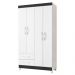 Guarda-Roupa Solteiro Âmbar Flex 4 Portas 2 Gavetas Branco