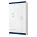 Guarda-Roupa Solteiro Âmbar Flex 4 Portas 2 Gavetas Branco
